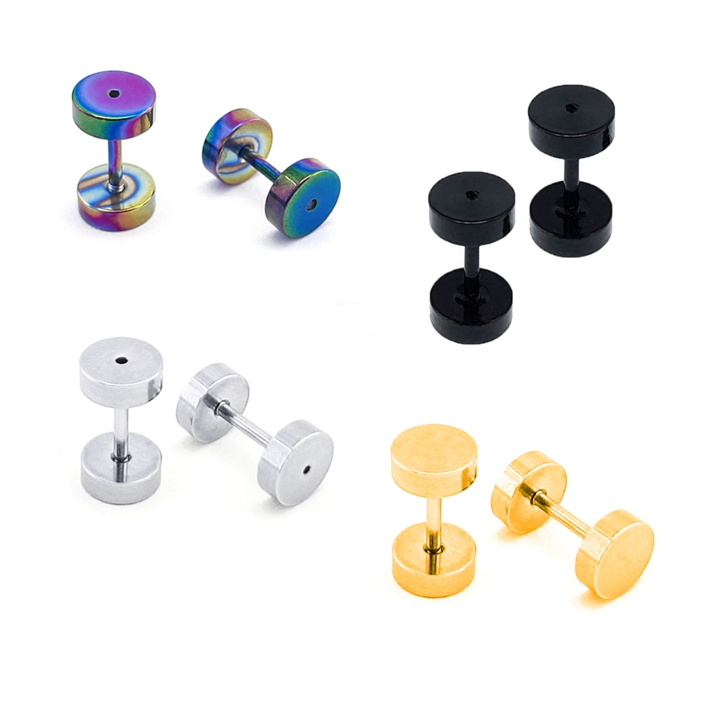 Brinco Falso Alargador 6mm Unissex Aço Cirúrgico Masculino Feminino Brinco Falso Alargador 6mm Unissex Aço Cirúrgico Masculino Feminino - Oferta na Shopee