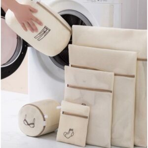 Kit 6 Sacos Protetores Para Lavar Roupas Delicadas Com Zíper - Saco de Lavagem Máquina Lingerie Sutiã Roupa de Bebê Anti - Oferta na Shopee