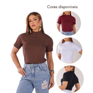 Camisetas Femininas Tshirts Básicas 100% Algodão - Oferta na Shopee