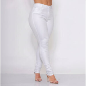 Calça Branca Feminina Skinny com Elastano — Conforto e Ajuste Perfeito Não Fica Transparente - Oferta na Shopee
