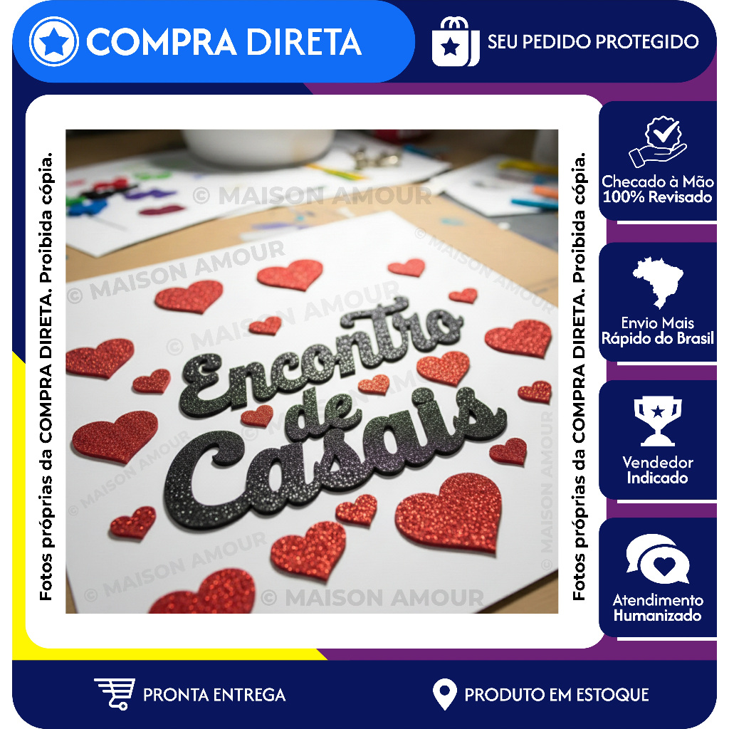 Escrita ENCONTRO DE CASAIS cursiva MAIS 18 CORAÇÕES EVA Glitter Rf 302 Decoração Festa Frase Sala Escrita ENCONTRO DE CASAIS cursiva MAIS 18 CORAÇÕES EVA Glitter Rf 302 Decoração Festa Frase Sala
