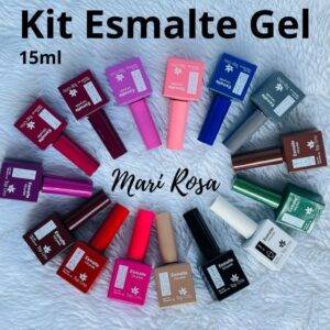 Esmalte em Gel Lirió Kit com 5  UN Led Uv Lindas Cores 15ml - Oferta na Shopee