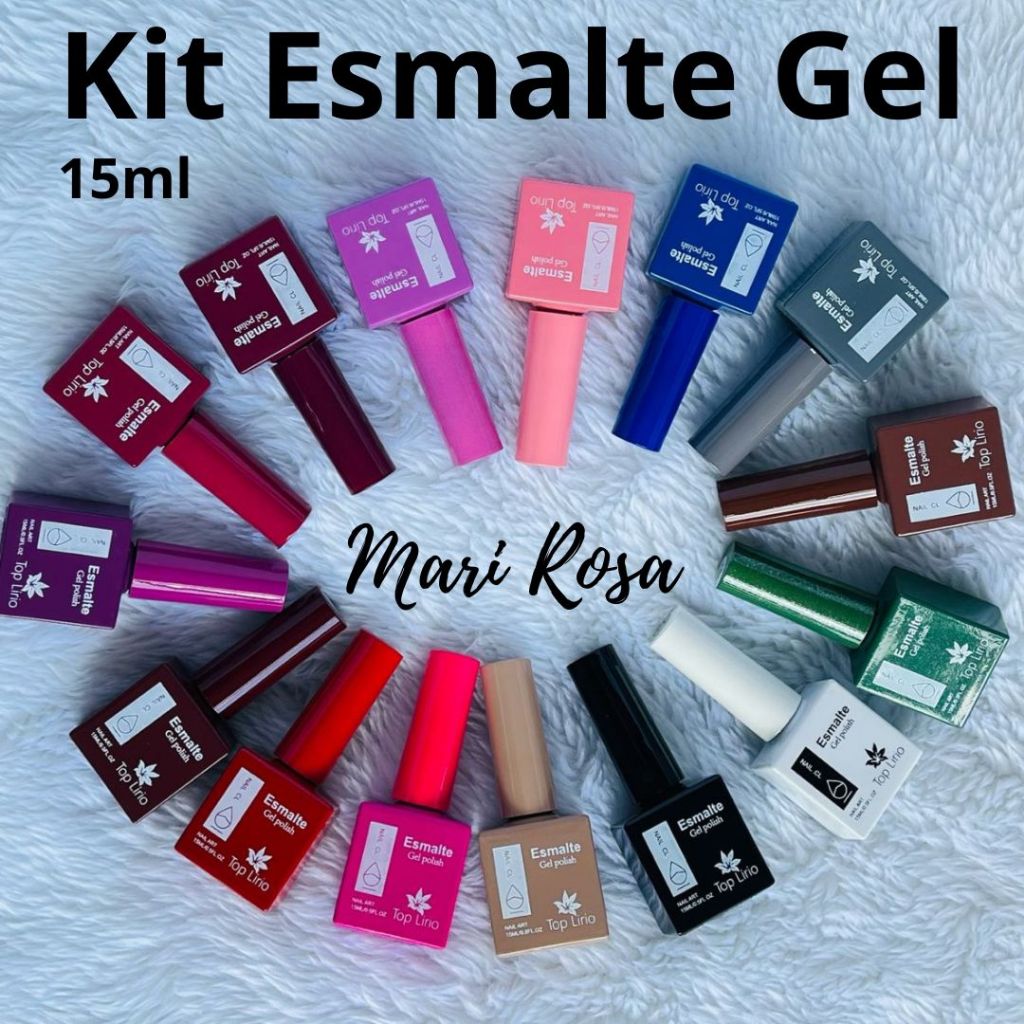 Esmalte em Gel Lirió Kit com 5 UN Led Uv Lindas Cores 15ml Esmalte em Gel Lirió Kit com 5 UN Led Uv Lindas Cores 15ml - Oferta na Shopee