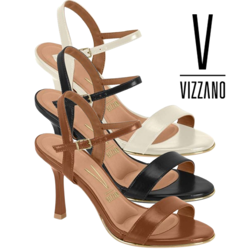 Sandália Feminina Salto Alto Vizzano Original Elegante Confortável Casual Moderna 6552.100 Sandália Feminina Salto Alto Vizzano Original Elegante Confortável Casual Moderna 6552.100