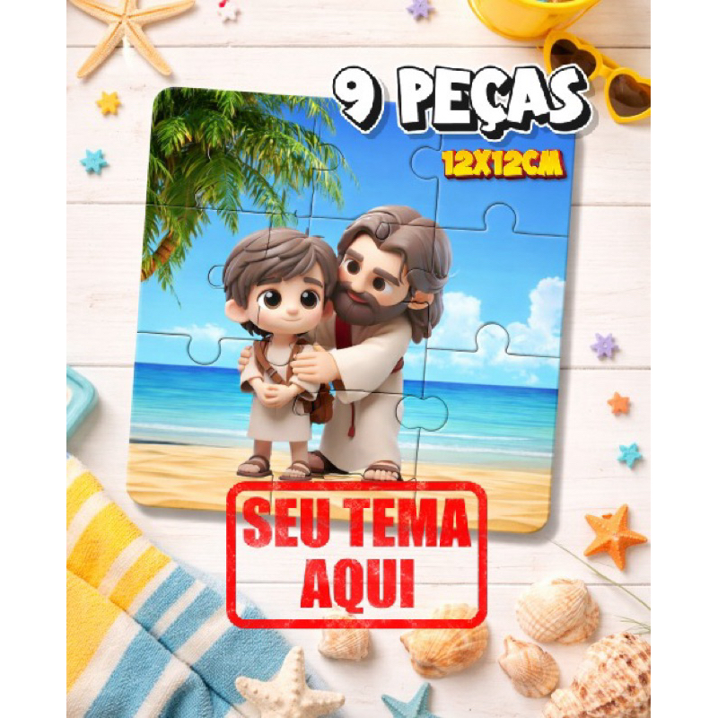 kit quebra cabeça 9 Peças personalizado kit quebra cabeça 9 Peças personalizado - Oferta na Shopee