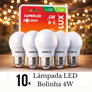 Kit 10 Lâmpada Led S30 4w Bolinha Bivolt Ourolux - Oferta na Shopee
