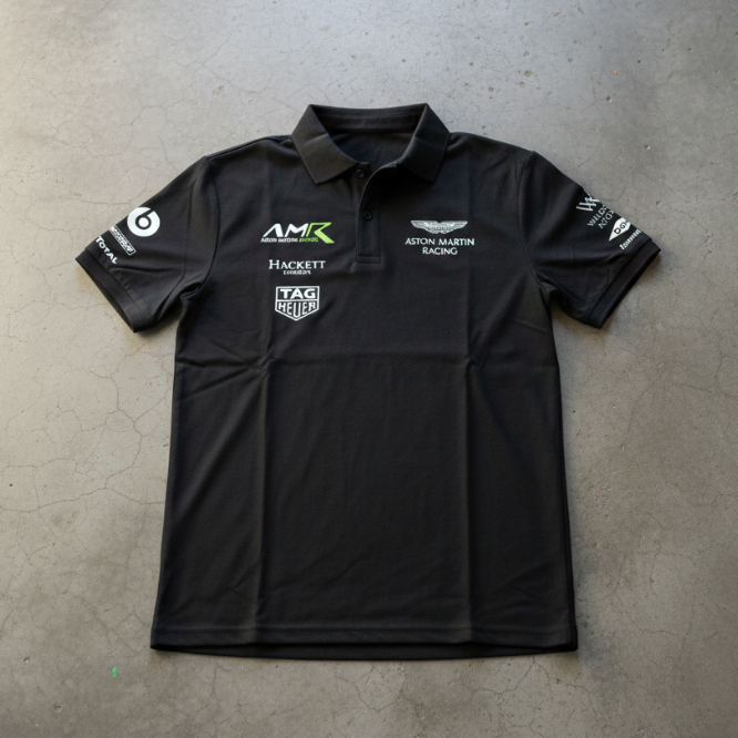 Camisa Polo Unissex F1 Aston Martin Racing em algodão Camisa Polo Unissex F1 Aston Martin Racing em algodão