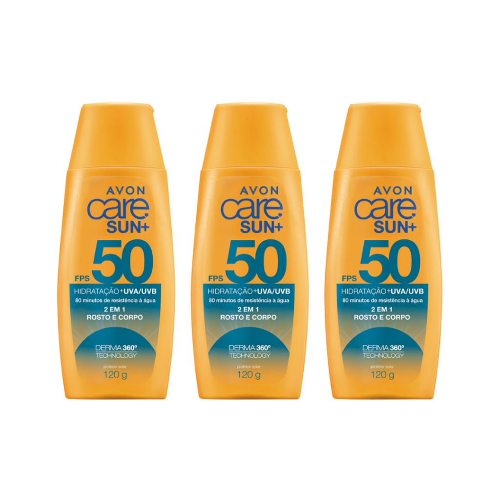 Protetor Solar Avon Care Sun+ Rosto e Corpo FPS 50 120g Protetor Solar Avon Care Sun+ Rosto e Corpo FPS 50 120g