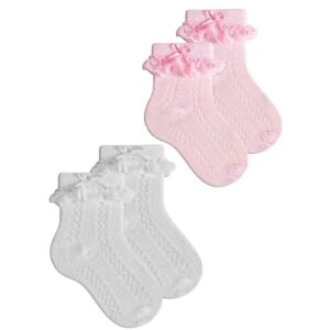 Kit Meia Infantil Menina Batizado Aniversário Festa Roquete Delicada - Oferta na Shopee