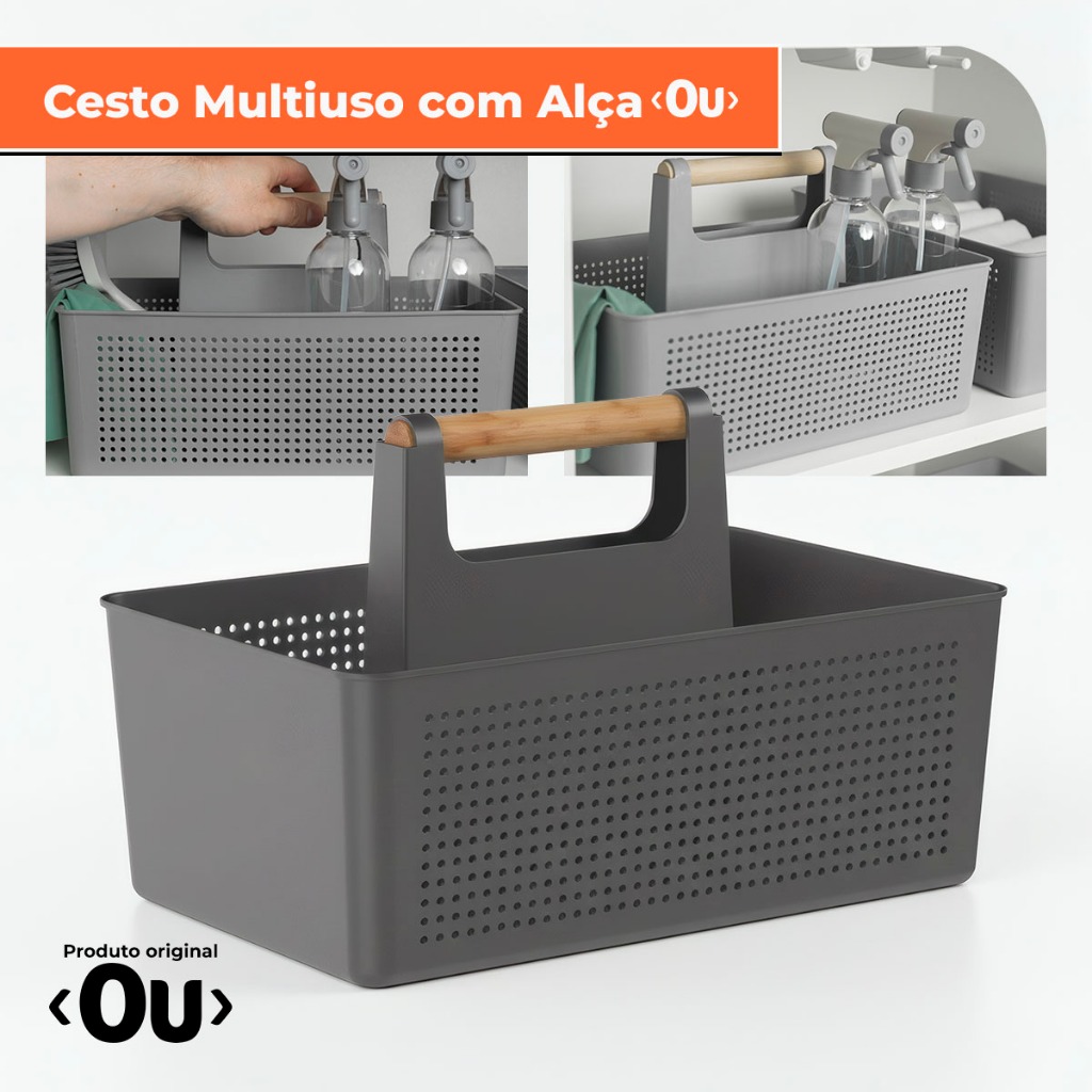 Cesto Organizador Multiuso com Alça Flow OMW100 – Ou Cesto Organizador Multiuso com Alça Flow OMW100 – Ou