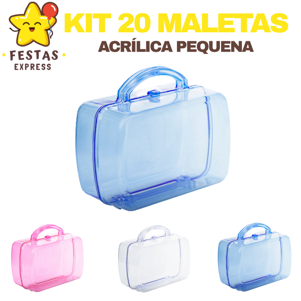 Kit 20 Maletas Pequenas Acrílico - Lembrancinhas de Festas. Kit 20 Maletas Pequenas Acrílico - Lembrancinhas de Festas. - Oferta na Shopee