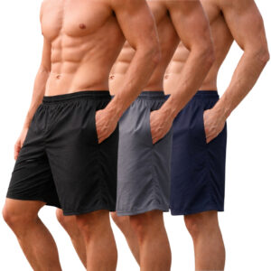 Kit 3 Bermudas Masculina Tactel Esportiva Academia Praia com Bolso e Elástico na Cintura - Oferta na Shopee