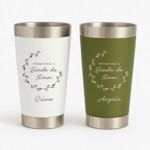 Kit 2 Copos Térmicos Padrinhos Dinda Dindo Com Frase + Nome - Oferta na Shopee