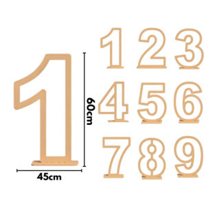 Números Vazados 60cm em MDF Cru Base Reforçada Festas Eventos Decoração Chão Aniversário Mêsversário - Oferta na Shopee