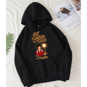 Moletom Preto Canguru Com Capuz Estampa Católica Carlo Acutis - Oferta na Shopee