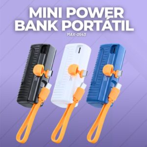 Mini Carregador Portatil Power Bank Para Celular 5000mah ITipo C e IOS - Oferta na Shopee