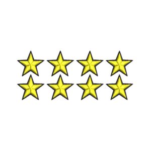 kit 8 estrelas Patch Bordado - Termocolante - Oferta na Shopee