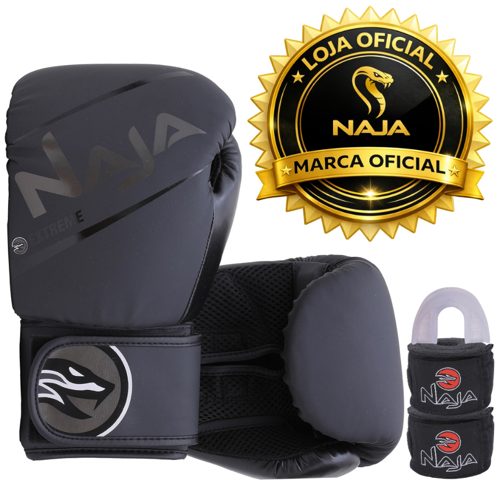Kit Mma Boxe e Muay Thai Naja Extreme Ultra Profissional Para Treinos Intensos Kit Mma Boxe e Muay Thai Naja Extreme Ultra Profissional Para Treinos Intensos