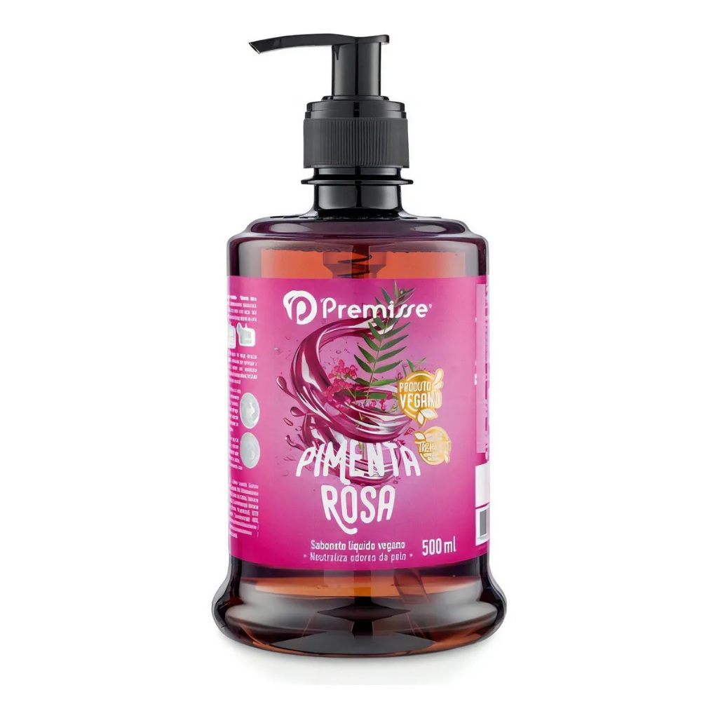 Sabonete Líquido Vegano Pimenta Rosa 500ml Premisse Sabonete Líquido Vegano Pimenta Rosa 500ml Premisse