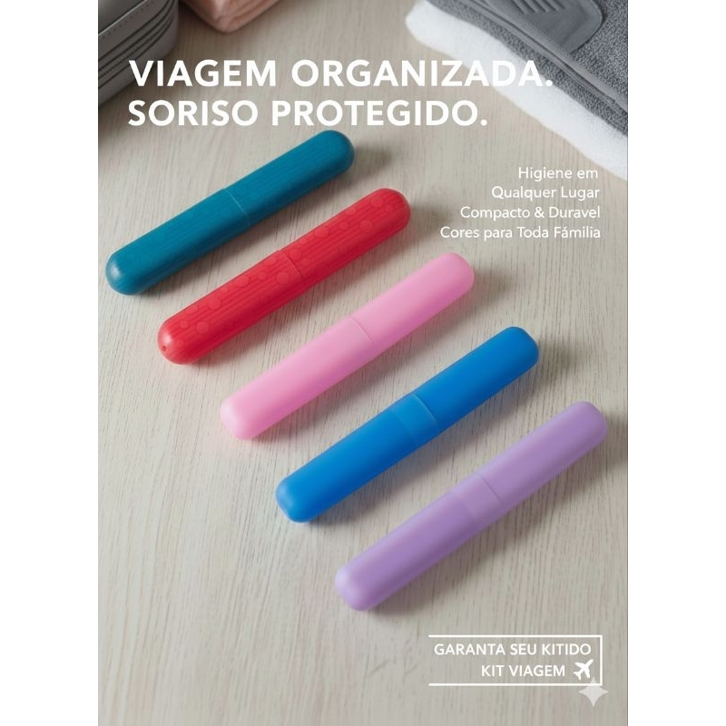 Porta Escova de Dentes Portátil Colorido Case para Viagem e Academia – Higiênico e Resistente Porta Escova de Dentes Portátil Colorido Case para Viagem e Academia – Higiênico e Resistente