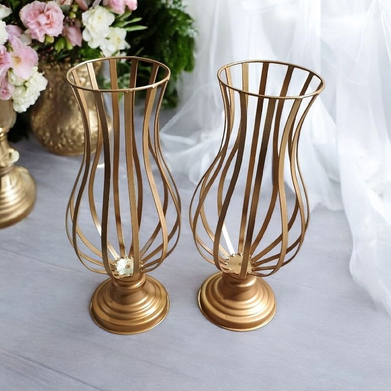kit 2 vaso decorativo taça metal 45cm altura design elegante kit 2 vaso decorativo taça metal 45cm altura design elegante - Oferta na Shopee