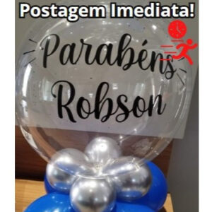 Balão Personalizado 45 Cm + Adesivo + 8 balões - Oferta na Shopee