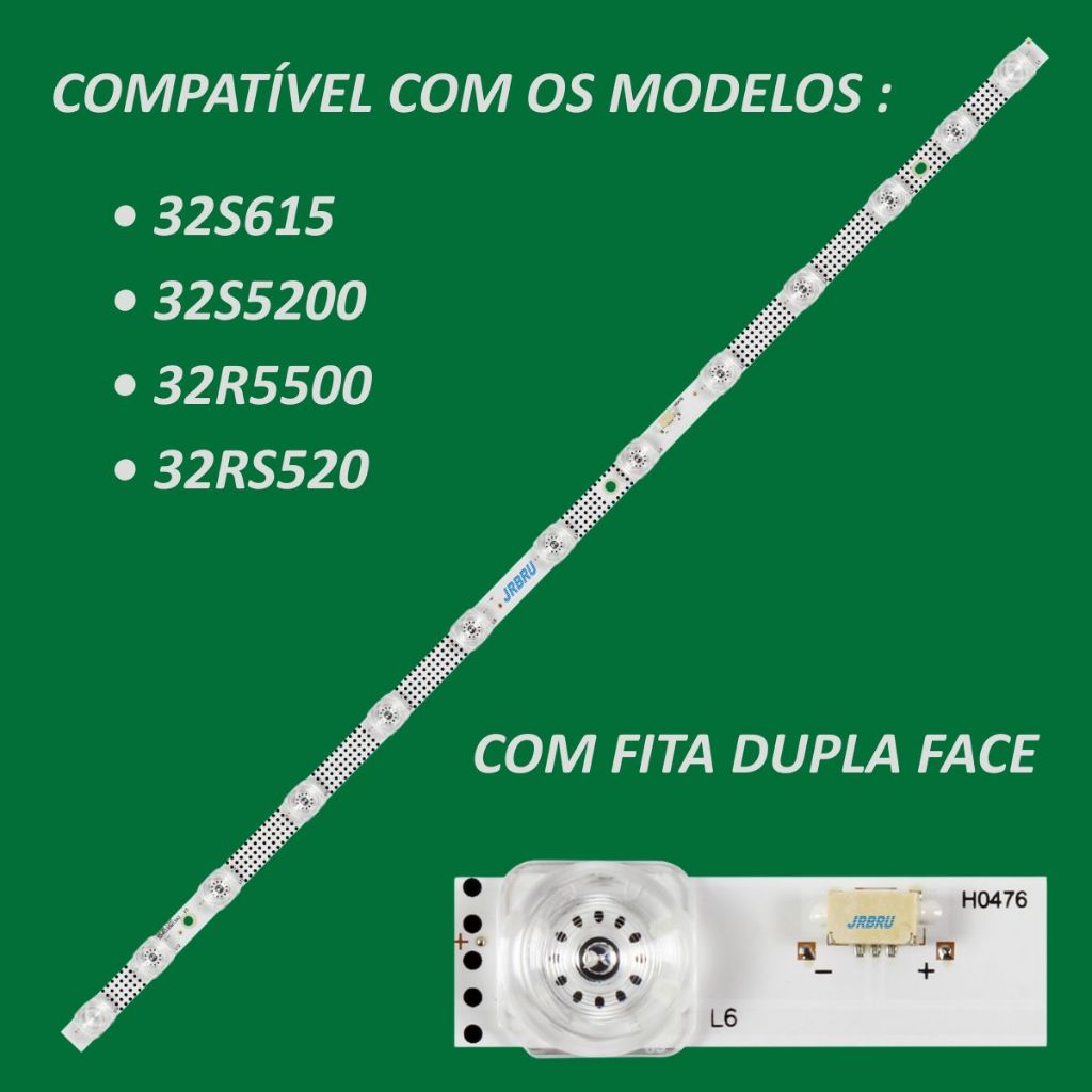 Kit 1 Barra De Led 32s615 32s5200 32r5500 32rs520 Kit 1 Barra De Led 32s615 32s5200 32r5500 32rs520 - Oferta na Shopee