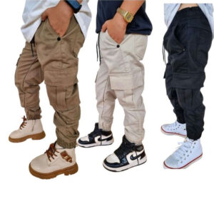 Calça Cargo Infantil juvenil menino Masculina Jogger com Bolsos Confortável Estilosa - Oferta na Shopee
