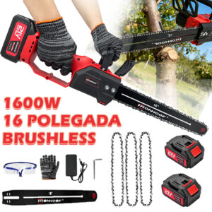 16 Polegada Motosserra Elétrica A Bateria 1600w Brushless Bivolt - Oferta na Shopee