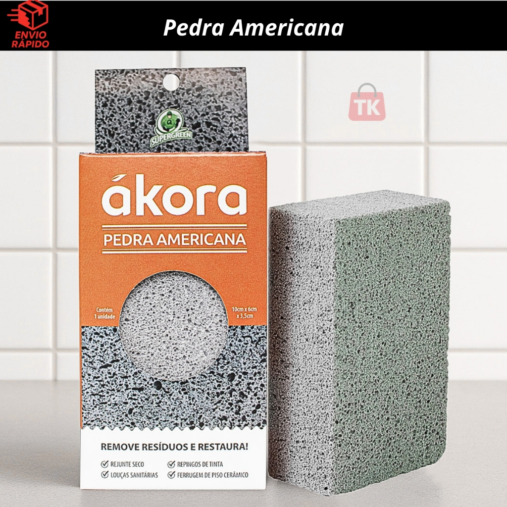 Pedra Americana Supergreen Ecomais – Removedor e Restaurador de Superfícies | Ákora Pedra Americana Supergreen Ecomais – Removedor e Restaurador de Superfícies | Ákora