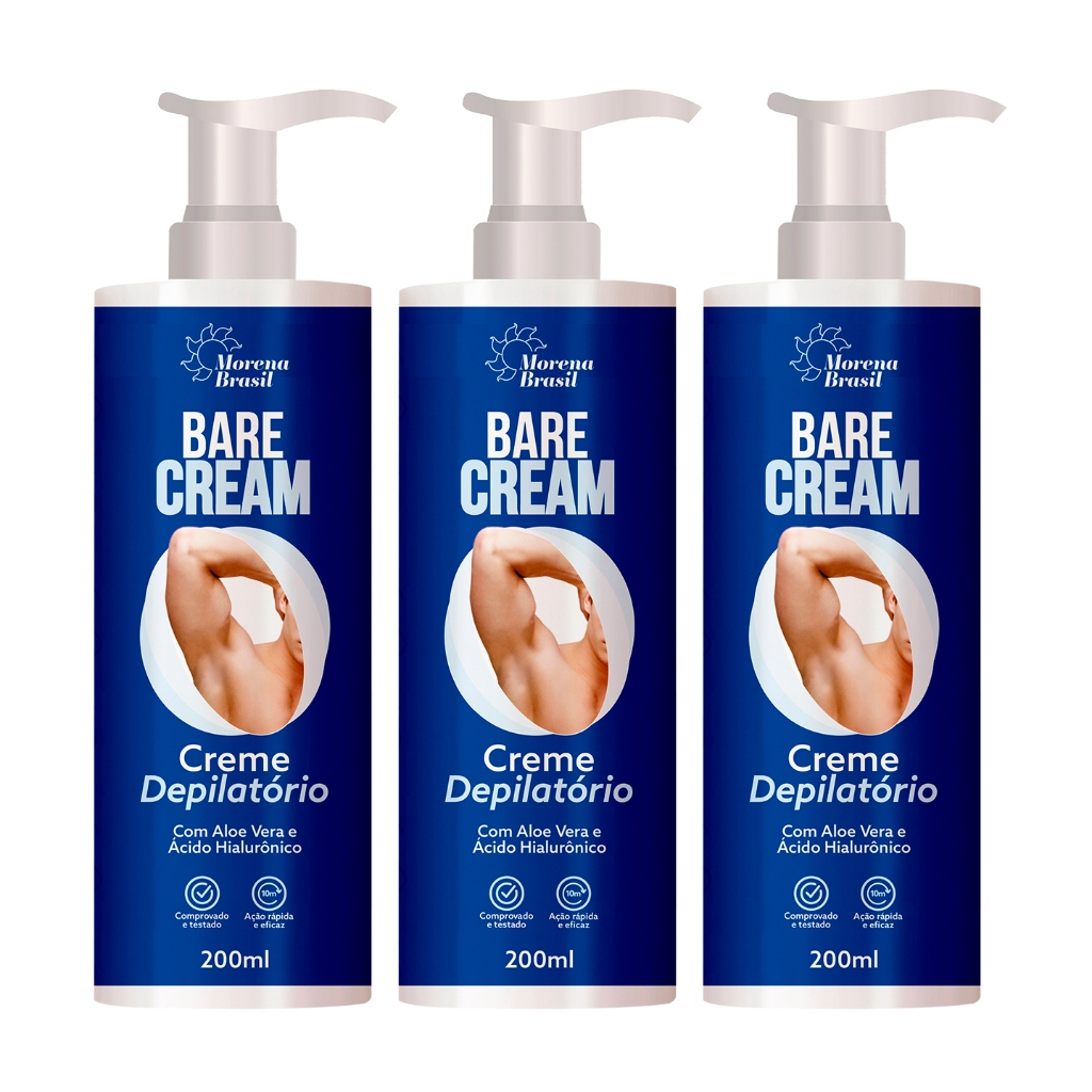 Kit 3X Creme Depilatório Masculino Remoção de Pelos Fácil e Sem Complicações❕ Kit 3X Creme Depilatório Masculino Remoção de Pelos Fácil e Sem Complicações❕