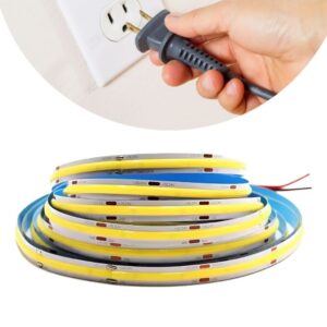 Fita Led Cob 320Leds/m Ligação Direta Sem Fonte 12w IP44 10mts - Oferta na Shopee