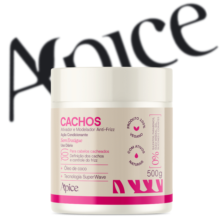 Ápice Ativador e Modelador de Cachos | Hidratação, Controle de Frizz para Cacheados e Crespos | 500g Ápice Ativador e Modelador de Cachos | Hidratação, Controle de Frizz para Cacheados e Crespos | 500g
