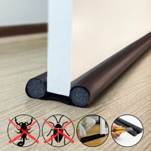 Veda Porta Ajustável 80cm Impermeável Preto Rolinho Duplo - Oferta na Shopee