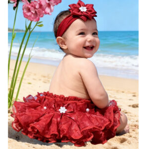 KIT BEBÊ CALCINHA BUNDA RICA + FAIXINHA DE CABELO FLOR MOANA - Oferta na Shopee