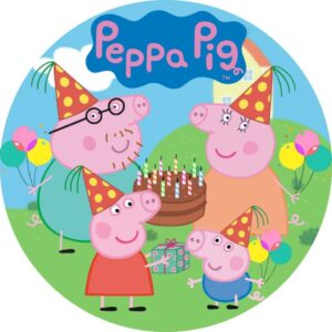 PAINEL DE FESTA INFANTIL REDONDO - PEPPA PIG - Oferta na Shopee
