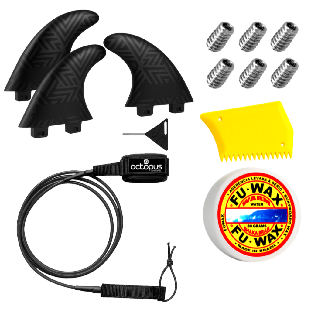 Leash Prancha Surf 2 Giradores - Strep 6´ + Jogo Quilhas M5 + Parafina Fu Wax Leash Prancha Surf 2 Giradores - Strep 6´ + Jogo Quilhas M5 + Parafina Fu Wax - Oferta na Shopee