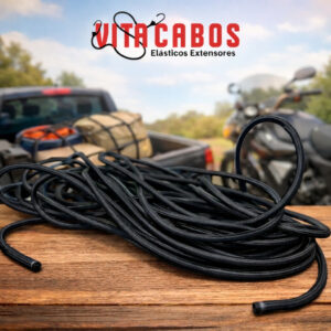 Corda Elástica 20m Preta Reforçada para Amarração de Carga e Bagagens - Oferta na Shopee