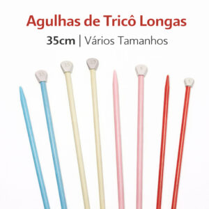 Agulhas de Tricô Longas – 35cm | Vários Tamanhos - Oferta na Shopee