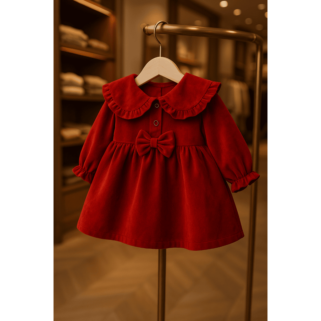 Vestido bebê encanto lacinho Isís Vestido bebê encanto lacinho Isís - Oferta na Shopee