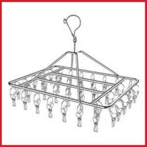 Varal 30 Prendedores Roupa Bebe Calcinha Cueca Dobrável Inox Seguro E Resistentes Pratico E Retrátil - Oferta na Shopee