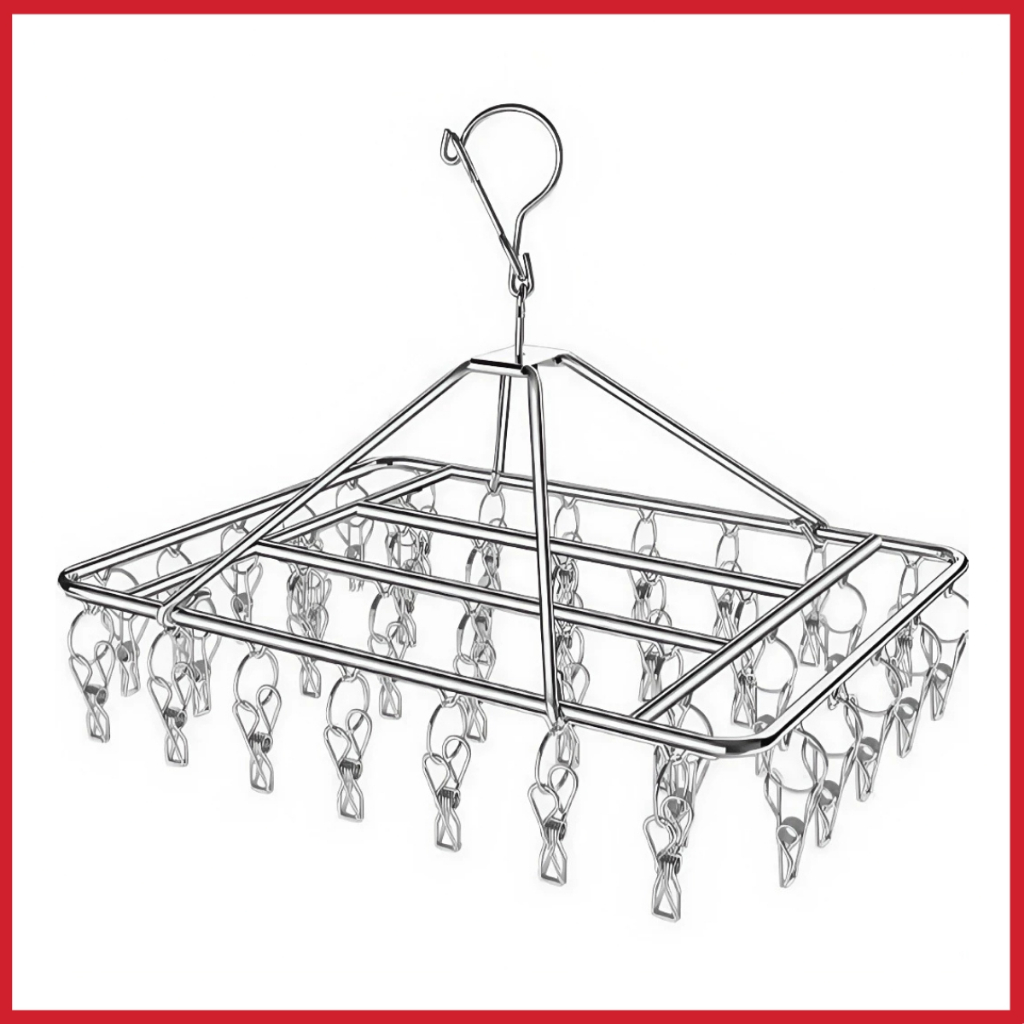 Varal 30 Prendedores Roupa Bebe Calcinha Cueca Dobrável Inox Seguro E Resistentes Pratico E Retrátil Varal 30 Prendedores Roupa Bebe Calcinha Cueca Dobrável Inox Seguro E Resistentes Pratico E Retrátil