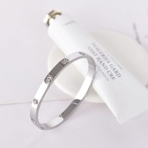 Pulseira Aberta de Aço inoxidável Pulseira Estilo Coreano - Oferta na Shopee