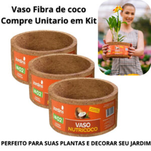 Vaso de Fibra de Coco 100% Natural Cachepo Ecologico Samambaias Orquídeas Plantas Ornamentais - Oferta na Shopee