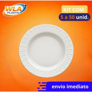 KIT 5 a 50 Prato Elegance fundo de Plástico ideal para Porções Petiscos Casa Restaurante Festas Churrasco Lanchonete. - Oferta na Shopee