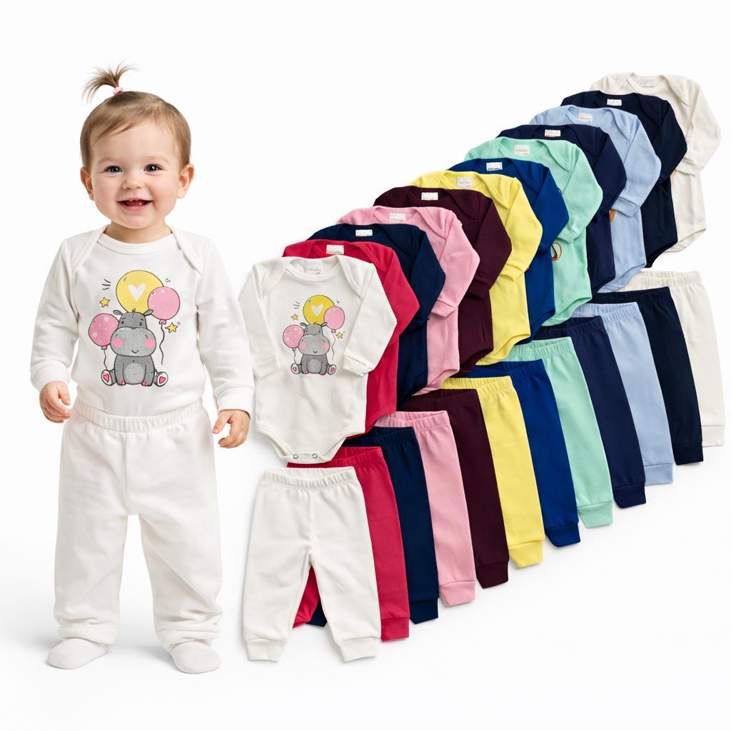 Kit 1 Body Manga Longa Bebê + Calça Algodão Conjunto Infantil Confortável Roupa de Bebê | Fem ou Masc | REF 2411/2412 Kit 1 Body Manga Longa Bebê + Calça Algodão Conjunto Infantil Confortável Roupa de Bebê | Fem ou Masc | REF 2411/2412 - Oferta na Shopee