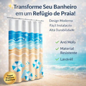 Cortina Box Banheiro com Visor 100% PVC Para Antimofo Com Ganchos Estampada ou Lisa - Oferta na Shopee