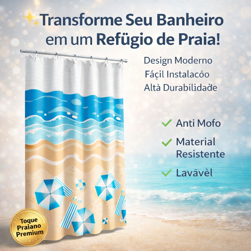 Cortina Box Banheiro com Visor 100% PVC Para Antimofo Com Ganchos Estampada ou Lisa Cortina Box Banheiro com Visor 100% PVC Para Antimofo Com Ganchos Estampada ou Lisa