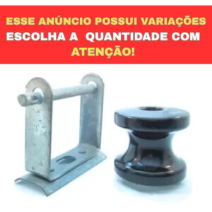 ESCOLHA: 1 á 4 unidades ISOLADOR ROLDANA PORCELANA 72X72 + ARMACAO REX 1X1 BAQUELITE - Oferta na Shopee