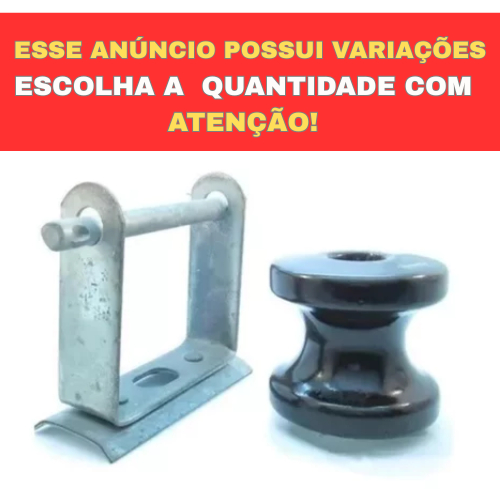 ESCOLHA: 1 á 4 unidades ISOLADOR ROLDANA PORCELANA 72X72 + ARMACAO REX 1X1 BAQUELITE ESCOLHA: 1 á 4 unidades ISOLADOR ROLDANA PORCELANA 72X72 + ARMACAO REX 1X1 BAQUELITE